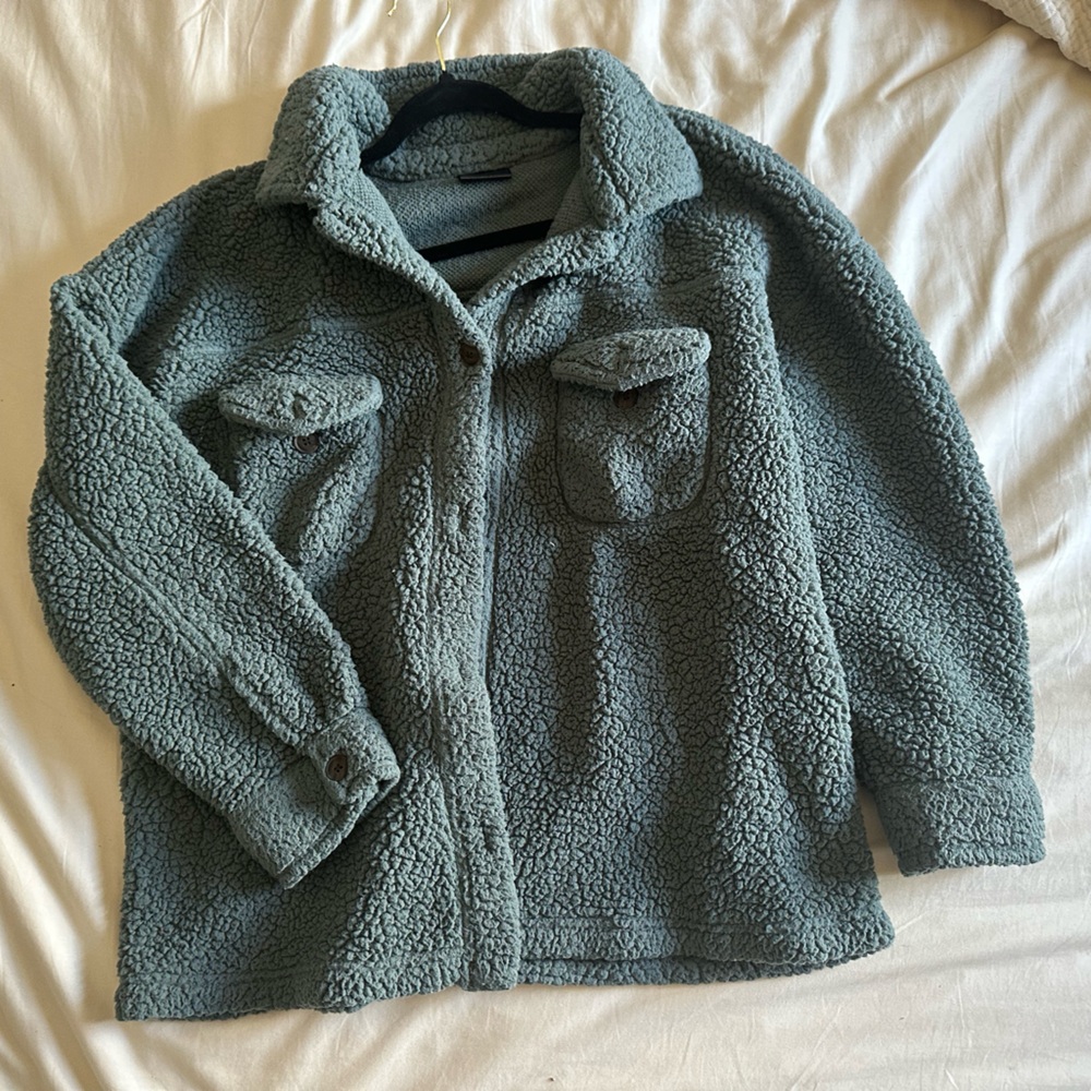 Fit fleece shirt jacket